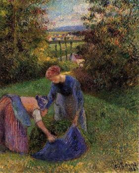 卡米耶 畢沙羅 Women Gathering Grass 卡米耶 畢沙羅 Women Gathering Grass